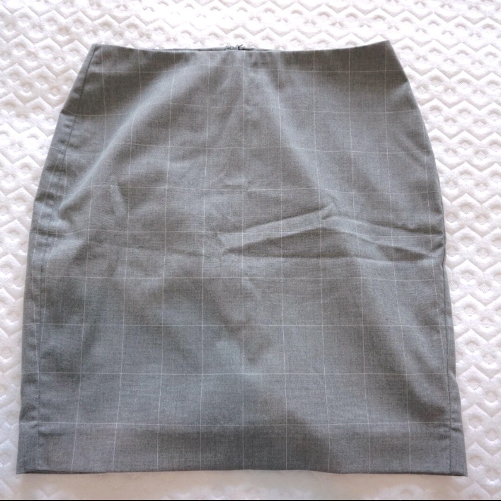 Banana Republic Womens Petite Pencil Short Mini Office Business Skirt Gray 0P